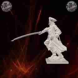 Pirate Captain with Raised Blade – SoliDRawinGs SG832