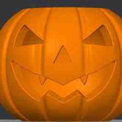 🎃 Evil Pumpkin Jack O’Lantern STL – Halloween 3D Print Model 🎃