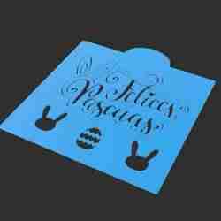 Happy Easter Stencil 100mm