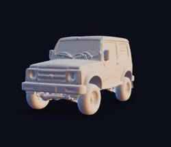 Suzuki SJ Samurai – Easy Print STL, 1988–2003 2-Door SUV Model