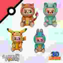 Chibi Labubu Pokémon Starter Pack