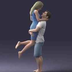 000251 Couple in Romantic Pose – Man Holding Woman 0207