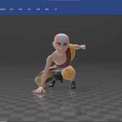 Avatar Aang Detailed 3D Figurine with Realistic Texture