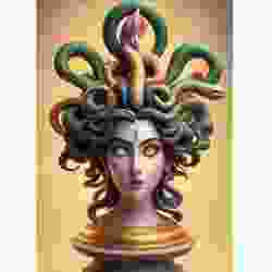 2260 Medusa Gorgon Head 3D Model, magic, dragon, serpent, mask, gnome, gorgon, venetian carnival, wild, fox, monster, cat, fair, witch, werewolf, horror, beast, snake, troll, skeleton dance