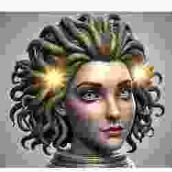 2261 Medusa Gorgon Head 3D Model, magic, dragon, serpent, mask, gnome, gorgon, venetian carnival, wild, fox, monster, cat, fair, witch, werewolf, horror, beast, snake, troll, skeleton dance