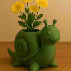 🐌 Cute Snail Flower Vase (STL)