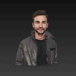 man in jacket bust