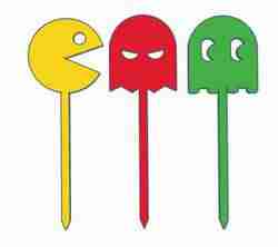 cupcake topper packman x3