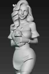 Barbie with a rabbit