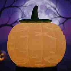 Halloween Pumpkin Shade Lithophane Lamp STL - Glowing Jack-o-Lantern 3D Printable
