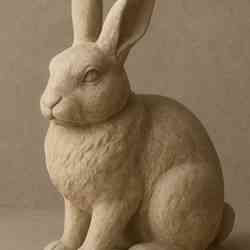 rabbit Statue STL File for 3D Printing