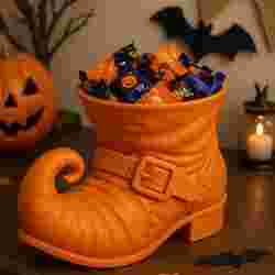 Halloween Witch Boot Candy Bowl – 3D Printed Decorative Treat Holder