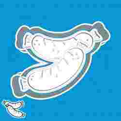 Oktoberfest cookie cutters - sausage (style 2)