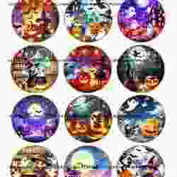 Halloween stickers - resolution 5328x7454 PDF