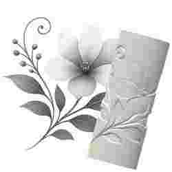 Single Hibiscus Flower | Organic Debossed Pattern Roller for Clay | Simple Hibiscus 3D Print Design