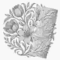 Floral Lily & Tulip Wreath | Embossed Pattern Roller for Clay | 3D Printed Design