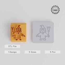 Witch Stamp Tile Collection, 5 Motif Sizes, Perfect for Clay & Cookies, Halloween Theme