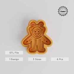 Alien Cookie Cutter & Stamp Set, Space Creature Design, Perfect for Cookies & Fondant, Includes 3 Sizes, Halloween Collection
