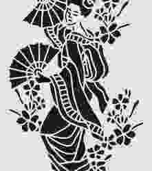 geisha stencil