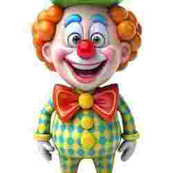 clown, clown doll, circus performer.