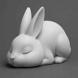 Sleeping Bunny 3D Model – Cute Rabbit Figurine STL for 3D Printing