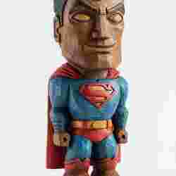 Superman tiki statue