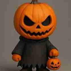 Pumpkinface Chibi – Cute Horror Icon for 3D Printing