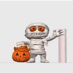 HALLOWEEN PUMPKIN MUMMY