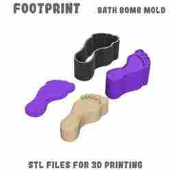 Footprint bath bomb mold