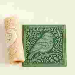 Finch Engraved Texture Roller – Bird Clay Roller for Pottery and Crafts