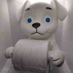 Support papier toilette chiot