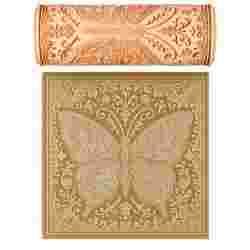 Ornate Butterfly Lace Texture Roller – Elegant Lace Roller for Clay, Pottery, Fondant and Crafts