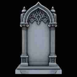 Grand Gothic Cathedral Tombstone