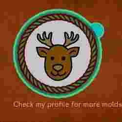 🦌🎄 Reindeer Face Ornament – Freshie, Resin & Candle Mold