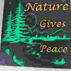 Nature Gives Peace" Multi-Color Plaque