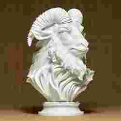 Goat head Statue STL File for 3D Printing