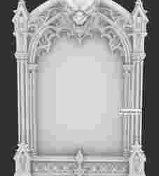 Ornate Gothic Frame with Gargoyle Motif – Intricate Medieval Style Decor