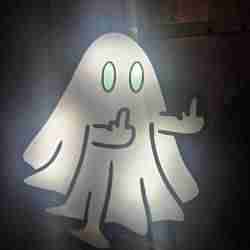 Ghost Middle Finger Lightbox