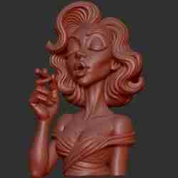Female Smoking Censer Incense Burner