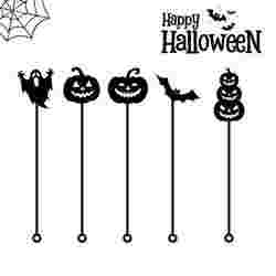 Halloween drink stirrers
