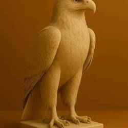 Golden Eagle – Handcrafted Clay-Style STL for 3D Printing