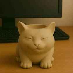 Cat Planter – Cute 3D Printed Flower Pot for Cat & Plant Lovers