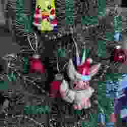 Pokemon Xmas ornament Pikachu and Eevee2 cute d