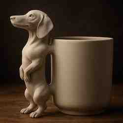 Dachshund Dog Handle Mug – 3D Printable Cup