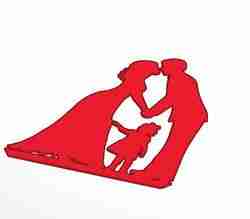 cake topper - wedding with kid