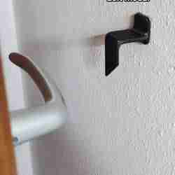 Wall-mounted door handle hook /  Draft-proof door stopper