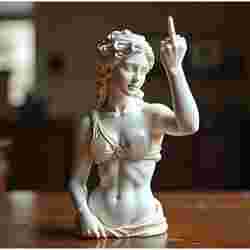 antique middle finger statue - fun decoration