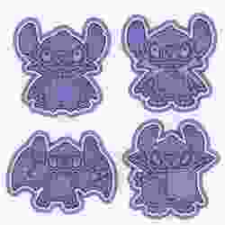 Halloween Vampire Stitch Cookie Cutter & Stamp Set - 4 Designs