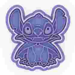 Vampire Stitch Cookie Cutter & Stamp - Sitting with Cape (8 cm)