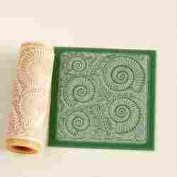 Ammonite Fossil Texture Roller STL File – Prehistoric Spiral Roller for Clay, Pottery, Fondant and Crafts